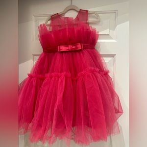 Mia Belle Girls Tulle tiered dress